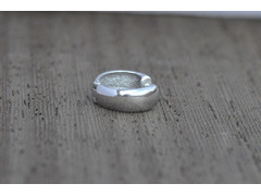 Серебряная серьга - кольцо в хрящ
